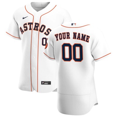Houston Astros Custom Men's Nike White Home 2020 Authentic Player MLB Jersey